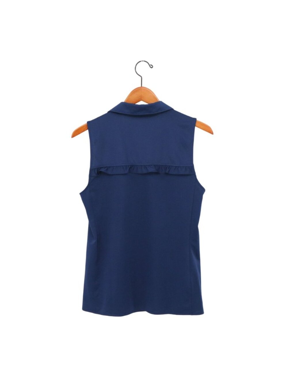 Vineyard Vines Performance Sleeveless Ruffled Navy Blue Golf Polo Shirt M - Picture 3 of 3